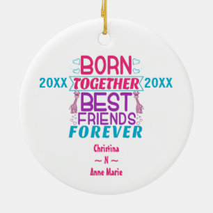 Zitat der besten Freunde von zwei Mädchen Keramik Ornament