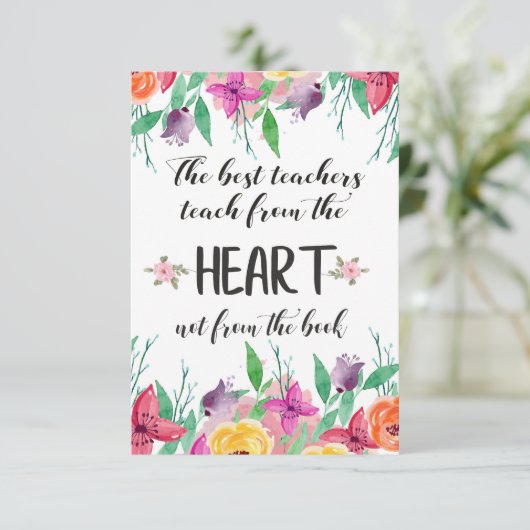 Zitat der besten Lehrerin Dankeschön an die Gesche (Stehend Vorderseite)