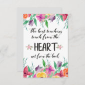 Zitat der besten Lehrerin Dankeschön an die Gesche (Vorne/Hinten)