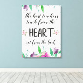 Zitat der besten Lehrerin Dankeschön an die Gesche Leinwanddruck (Insitu (Holzboden))