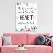 Zitat der besten Lehrerin Dankeschön an die Gesche Leinwanddruck (Insitu (Wohnzimmer))