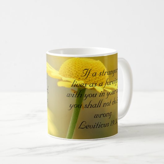 Zitat der Bibel des Alten Testaments - Leviticus 1 Kaffeetasse (VorderseiteRechts)
