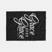 Zitat der Christlichen Glaubensbibel "Grace upon G Fleecedecke (Vorderseite (Horizontal))