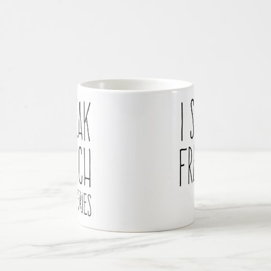 Zitat der französischen Fries Kaffeetasse (Mittel)