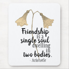 Zitat der Freundschaft Elegantes Goldenes Paradies Mousepad