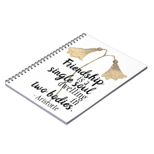 Zitat der Freundschaft Wasserfarben Kunst Notizblock (Linke Seite)