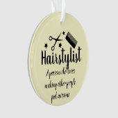 Zitat der Friseursalon Funny Friseur Stars Ornament (Vorderseite)