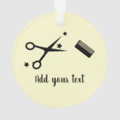 Zitat der Friseursalon Funny Friseur Stars Ornament (Rückseite)