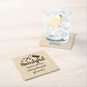 Zitat der Friseursalon Funny Friseur Stars Rechteckiger Pappuntersetzer