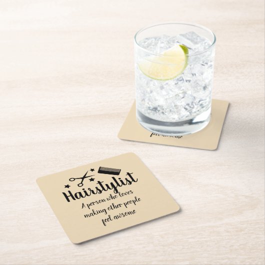 Zitat der Friseursalon Funny Friseur Stars Rechteckiger Pappuntersetzer (Vor Ort)