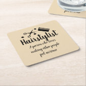 Zitat der Friseursalon Funny Friseur Stars Rechteckiger Pappuntersetzer (angewinkelt)