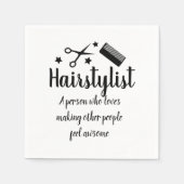 Zitat der Friseursalon Funny Friseur Stars Serviette (Vorderseite)