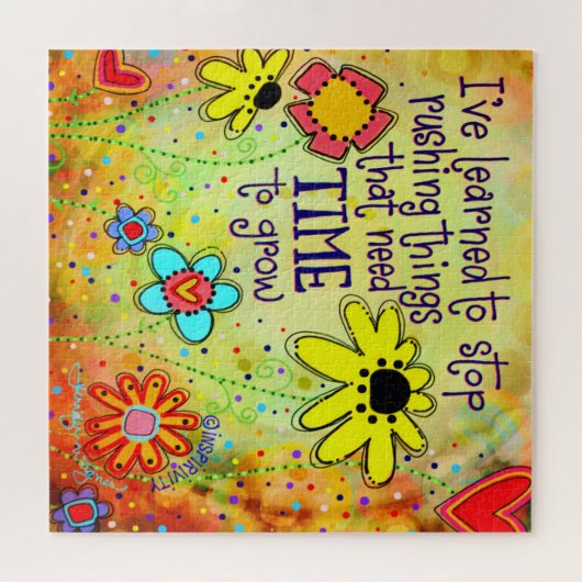 Zitat der gelben Blüte Inspirierend Inspirivity Ar Puzzle (Horizontal)