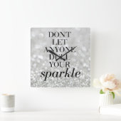 Zitat der großen Wandsperre Quadratische Wanduhr (Zuhause)