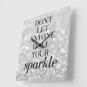 Zitat der großen Wandsperre Quadratische Wanduhr (Winkel)