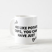 Zitat der Hasen: Ziegen sind wie Kartoffelchips Kaffeetasse (Vorderseite Links)