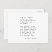 Zitat der Inspiration für echte Schreibmaschine - Postkarte (Vorne/Hinten)