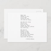 Zitat der Inspiration für echte Schreibmaschine - Postkarte (Vorne/Hinten)