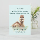 Zitat der Inspirationsbibel 8:28 Zusammenarbeit Karte (Stehend Vorderseite)