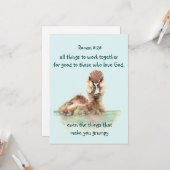 Zitat der Inspirationsbibel 8:28 Zusammenarbeit Karte (Vorderseite/Rückseite Beispiel)