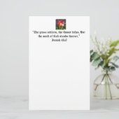 Zitat der Inspirationsbiologie Briefpapier (Stehend Vorderseite)