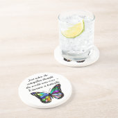 Zitat der inspirierenden Schmetterlinge Elegant Ho Getränkeuntersetzer (Seite)