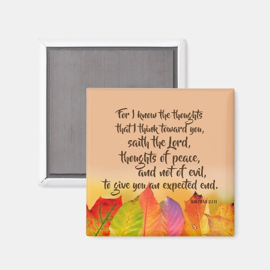 Zitat der Jeremiah 29 Bibel Verse Magnet (Vorderseite/Rückseite)