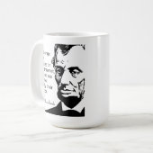 Zitat der Lincon-Tasse Kaffeetasse (Vorderseite Links)