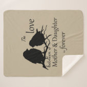 Zitat der Mutter-Tochter-Liebe Sherpadecke (Vorderseite (Horizontal))