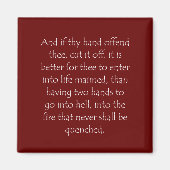 Zitat der Schrift 9 43 Magnet (Vorne)