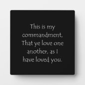 Zitat der Schrift John 15 12 Fotoplatte (Vorderseite)