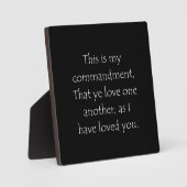 Zitat der Schrift John 15 12 Fotoplatte (Vorderseite)