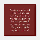 Zitat der Schrift Luke 10 27 Magnet (Vorne)