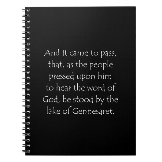 Zitat der Schrift Luke 5 1 Notizblock (Vorderseite)