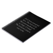 Zitat der Schrift Mark 12 29 Notizblock (Linke Seite)