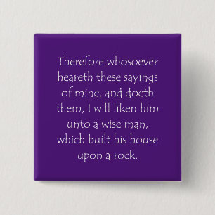 Zitat der Schrift Matthew 7 24 Button