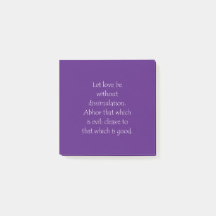 Zitat der Schriften Römer 12 9 Post-it Klebezettel