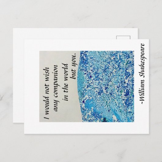 Zitat der Shakespeare-Freundschaft Postkarte (Vorne/Hinten)
