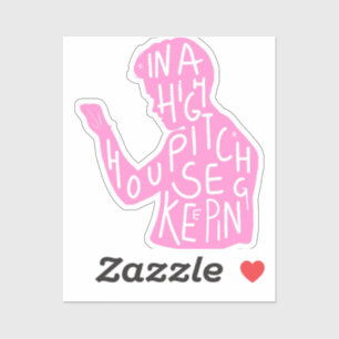 Zitat der Silhouette in Pastellrosa Aufkleber
