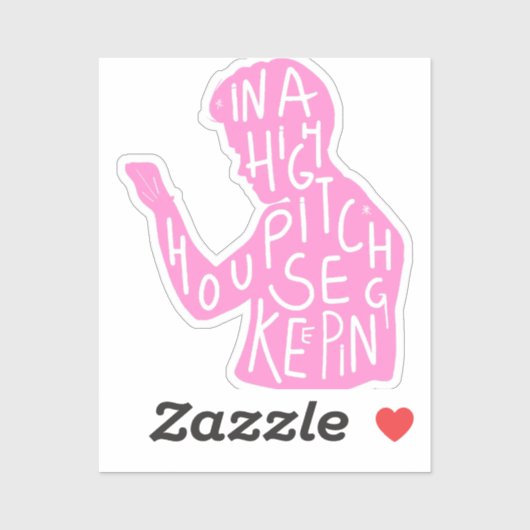Zitat der Silhouette in Pastellrosa Aufkleber (Blatt)
