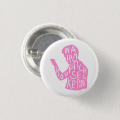 Zitat der Silhouette in Pastellrosa Button (Vorne & Hinten)