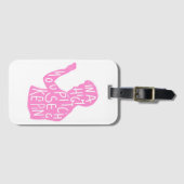 Zitat der Silhouette in Pastellrosa Gepäckanhänger (Vorderseite (Horizontal))