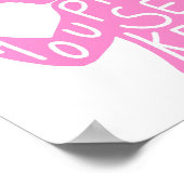 Zitat der Silhouette in Pastellrosa Poster (Ecke)