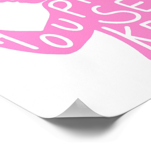 Zitat der Silhouette in Pastellrosa Poster (Ecke)