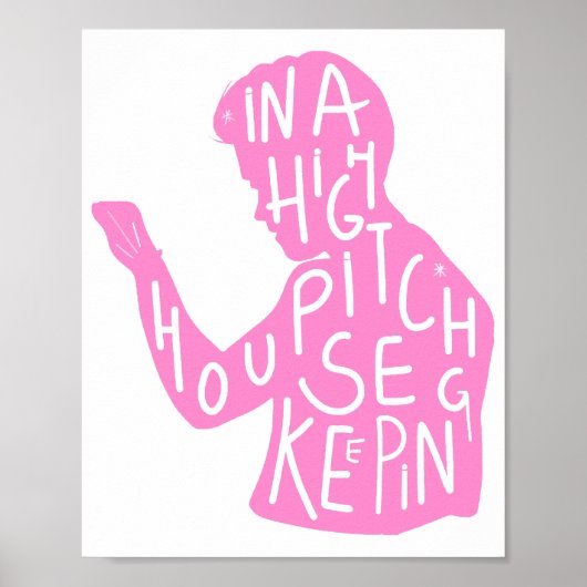 Zitat der Silhouette in Pastellrosa Poster (Vorne)