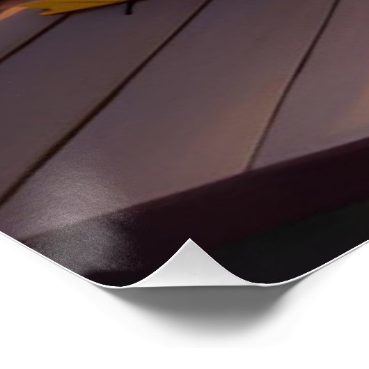 Zitat der Sonnenblumen - Rustikale Herbstmauer Poster (Ecke)