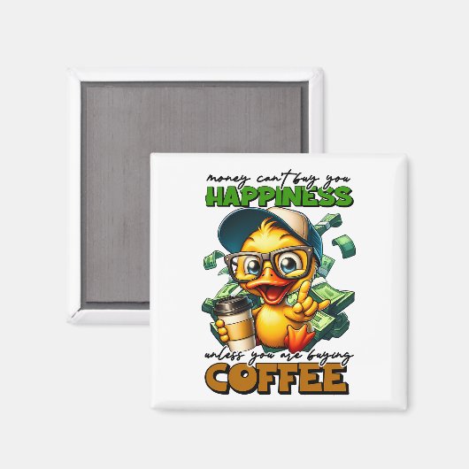 Zitat der Sonnendusche mit Brillen-Coffee-Caption Magnet (Vorderseite/Rückseite)