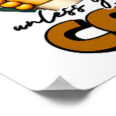 Zitat der Sonnendusche mit Brillen-Coffee-Caption Poster (Ecke)