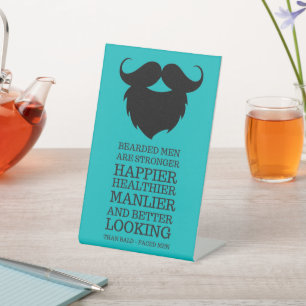 Zitat der sonnigen bärtigen Männer Sockelschild