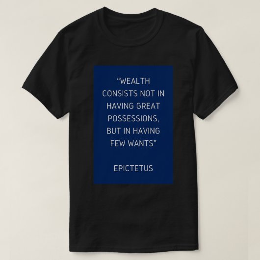 Zitat der Stoischen Philosophie Epictetus Worte de T-Shirt (Design vorne)
